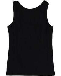 Versace - Ribbed Stretch Cotton Tank Top - Lyst