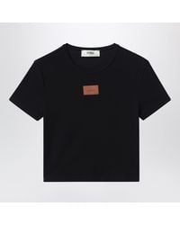 Fendi - Cotton T-Shirt With Logo Patch - Lyst
