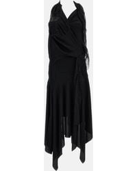 Junya Watanabe - Fluid Fabric Lace Insert Maxi Dress - Lyst