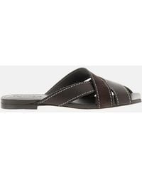 Tod's - Smooth And Suede Leather Sandals - Lyst