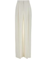 Alberta Ferretti - Stretch Crepe Wide-Leg Pant - Lyst