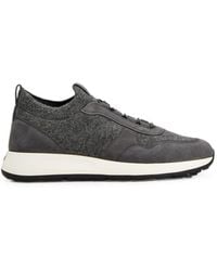 Tod's - Leather And Knit Sneakers - Lyst