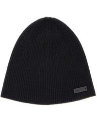 Saint Laurent - Beanie With Logo Patch - Lyst