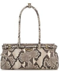 Prada - Python Leather Medium Bonnie Shoulder Bag - Lyst