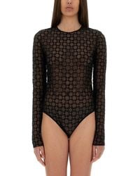 Givenchy - Monogram Tulle Bodysuit - Lyst