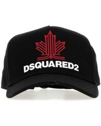 DSquared² - Black Gabardine Baseball Cap - Lyst