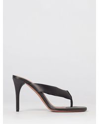 Alaïa - AlaiA Satin Thong Mule Sandals With An Open Toe And High Stiletto Heel - Lyst