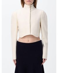 Alaïa - Tailored Cropped High-Neck Jacket - Lyst