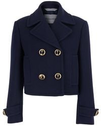 Balenciaga - Cropped Jacket With Wide Notched Revers And Halfbelt - Lyst
