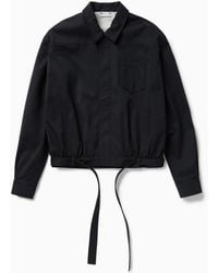 1989 STUDIO - Dark Short Trench Jacket - Lyst