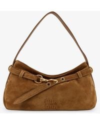 Miu Miu - Aventure Suede Shoulder Bag - Lyst