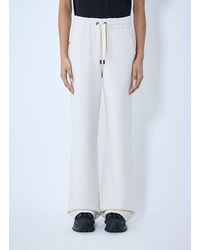 Moncler - Cotton-And-Linen-Blend Track Pants - Lyst