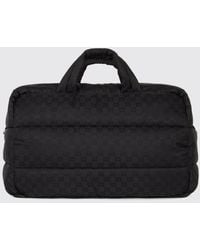 Gucci - Nylon Travel Bag With Gg Monogram Pattern And Removable Strap - Lyst
