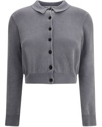 Alexander Wang - Polo Cardigan Crop - Lyst