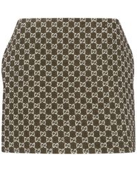 Gucci - Bouclã "Gg" Mini Skirt - Lyst