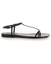 Jil Sander - Sandals With Ankle Buckle Closure - Lyst