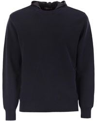 Herno - Resort Double Cotton Knit And Nylon Hoodie - Lyst