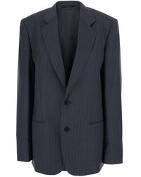 Gucci - Jacket Single-Breasted Pinstripe Wool Blazers - Lyst