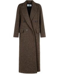 Max Mara - 'Arco 1234' Chocolate Virgin Wool Coat - Lyst