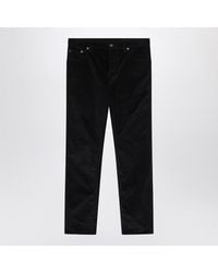 Burberry - Dark Cotton Corduroy Trousers - Lyst