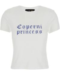 Coperni - Crewneck T-Shirt With Maxi Print On The Front And Logo Print On The Rear - Lyst