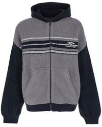 Balenciaga - Sweatshirt With Fixed Hood And Logo Lettering On The Front - Lyst