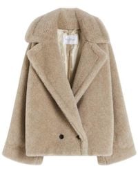 Max Mara - Alpaca And Cashmere Teddy Coat Sand - Lyst