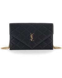 Saint Laurent - Crossbody Bag With Chain Strap And Cassandre Plaqu - Lyst