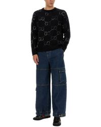 Gucci - Denim Pants With Label - Lyst