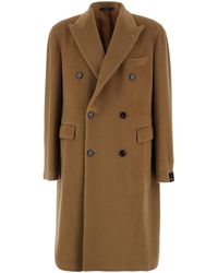 Tagliatore - Double-Breasted Coat With Peak Revers And Rear Single - Lyst