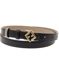 Fendi - And Reversible Belt With Ff Stud Buckle - Lyst