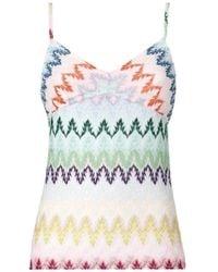 Missoni - V-Neck Zig-Zag Top - Lyst