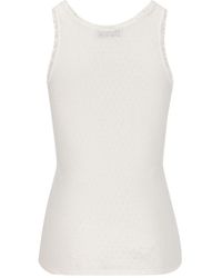 Miu Miu Layered Tank Top in White | Lyst