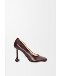 【送料&関税込】Loewe Burgundy Leather Toy Pumps Loewe Burgundy Leather Toy Pumps | italist