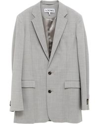 Loewe - Wool Single-Breasted Jacket - Lyst