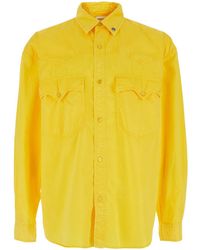 Versace - Shirt With Button-Down Collar And Two Patch Pockets On The Front - Lyst