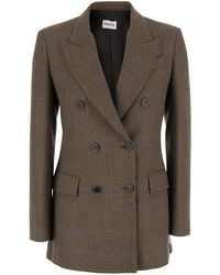 P.A.R.O.S.H. - Blazer Double-Breasted Viscose-Wool Blazers - Lyst
