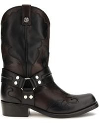 Versace - Sylvester Leather Cowboy Boots - Lyst