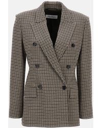 Max Mara - Pied De Poule Double Breasted Blazer - Lyst