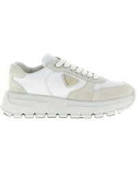 Prada - Prax 2.0 Re-Nylon And Suede Sneakers Shoes - Lyst