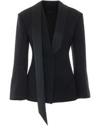 The Attico - Oversized Ribbon Shawl Lapel Blazer - Lyst