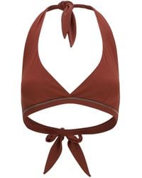 Brunello Cucinelli - Triangle Bikini Top - Lyst