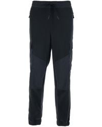 Moncler - Pants With Side Logo Patch And Tech Fabric Inserts - Lyst