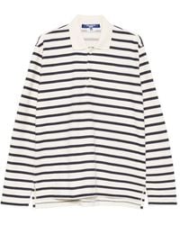 Junya Watanabe - Striped Cotton Polo Shirt - Lyst