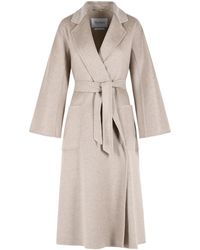 Max Mara - 'Icon Ludmilla' Sand Cashmere Coat - Lyst