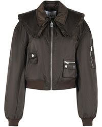 Ganni - Polyamide Bomber Jacket - Lyst