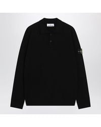Stone Island - Wool Polo Sweater - Lyst