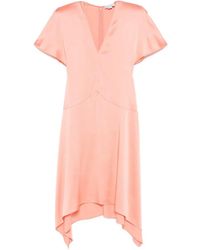Stella McCartney - Asymmetrical V-Neck Midi Dress - Lyst