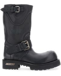 Balenciaga - 'Venom' Ankle Boots With Buckle Strap Closure And Embossed Logo Lettering On The Side - Lyst