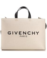 Givenchy - "G" Canvas Tote Bag - Lyst